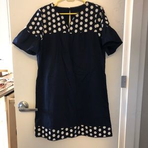 JCrew Polin Dot Flounce Dress - 10